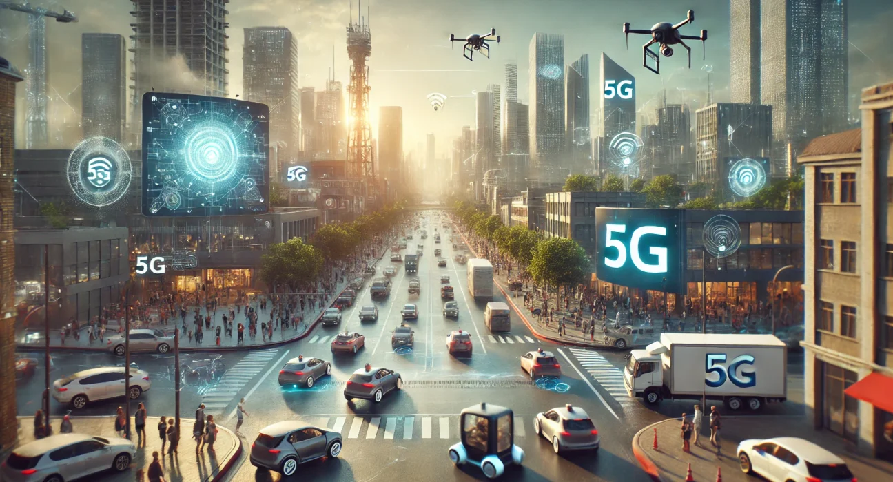A-cinematic-ultra-realistic-photo-style-image-of-a-futuristic-smart-city-showing-the-impact-of-5G-technology.-The-city-is-bustling-with-activity—auto.webp